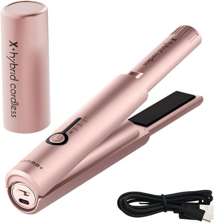 Draadloze Mini Stijltang 2-in-1 voor Steil en Krullend Haar met USB-C Opladen