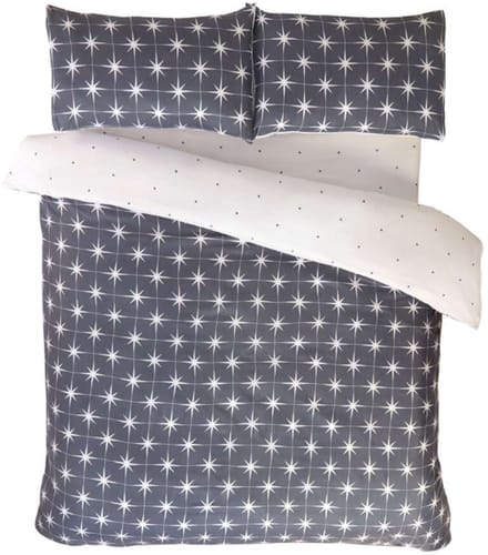 Decoware Dekbedovertrek Northern Stars 140x220 cm - Grijs - Microvezel - Met Kussensloop - Eenpersoons