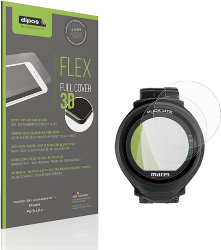 dipos FLEX – 2x Matte Screenprotector geschikt voor Mares Puck Lite | Volledige Schermbescherming | Case-Friendly