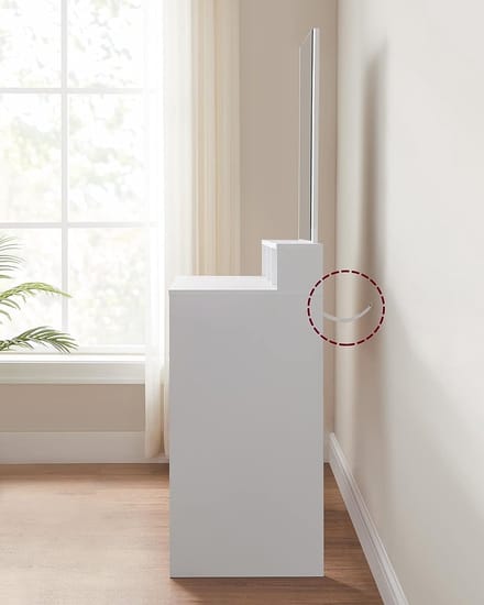 FurnStar kaptafel met spiegel - 80x40x140 cm - Wit