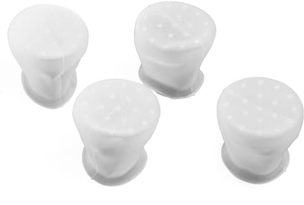 Benson Antislip siliconen stoelpoot beschermers - wit - set van 4 - geruisloos en waterbestendig