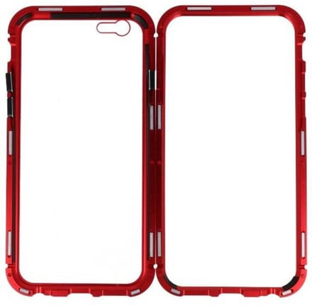 Rood Transparant Magnetisch Back Cover Hoesje voor Apple iPhone 6 / 6s