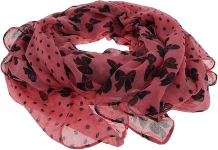 Behave - Sjaal - Roze - Strikjes en stippenprint - Voorjaar & casual