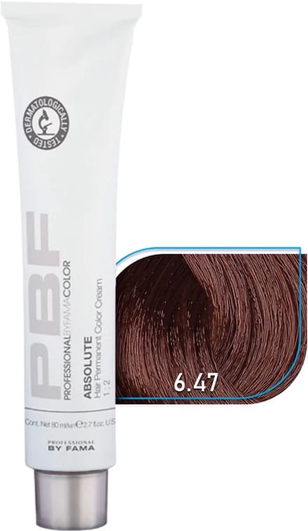 PBFcolor 6.47 deep amber, matu krāsa 80ml