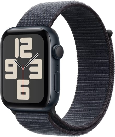 Apple Watch SE 2024 - Smartwatch - GPS - 44mm - Midnight Aluminium Case - Ink Sport Loop