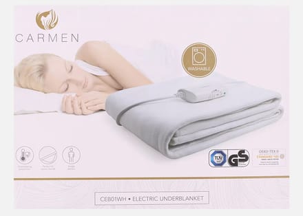 Elektrische/Warmte deken - 150X80 cm - 2 Warmtestanden - 60W - Wit