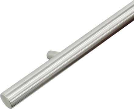 RVS Geborsteld design trapleuning 175 cm met 2 houders
