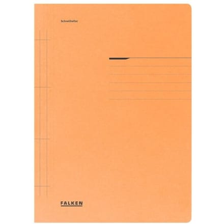 FALKEN Dossiermap A4 Oranje | Kartonnen Documentenmap 25 × 31 cm | 1 Stuk | Beschrijfbaar & Labelruimte