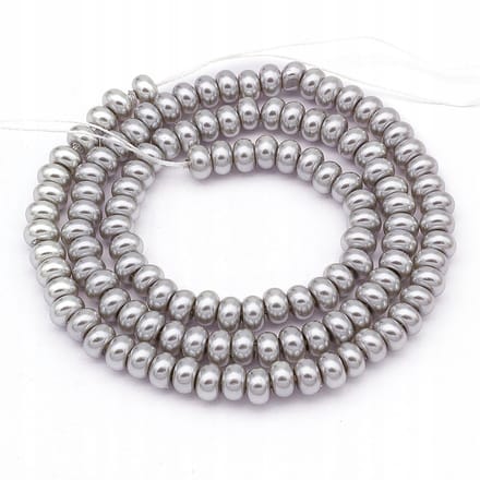 Glazen Parelkralen Rondel Lichtgrijs 5x3mm 120st/36cm