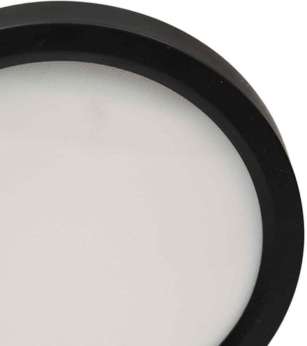 Zwarte Plafondlamp Ø20 cm Luminix, Dimbaar en 3 standen lichtkleur instelbaarheid, Kunststof/Metaal, Steinhauer