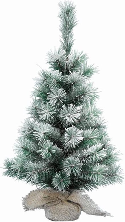Everlands Mini kerstboom besneeuwd 90 cm - Kleine kerstboompjes - kunst kerstbomen/kunstbomen
