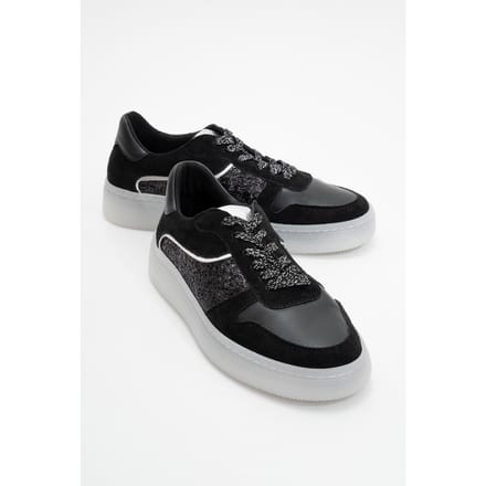 Felipe Glitter Leren Sneakers Dames
