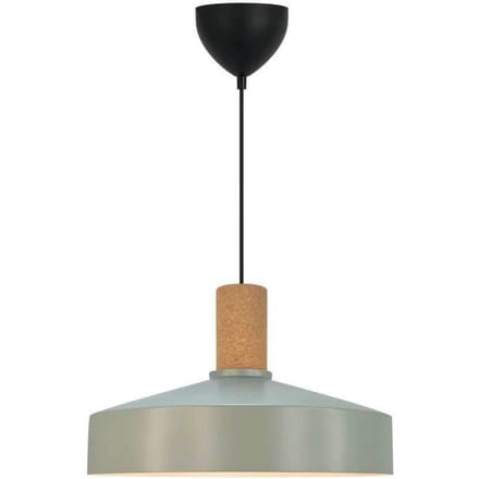 Nordlux Hanglamp Elvas, stofgroen, Ø 37 cm, metaal/kurk