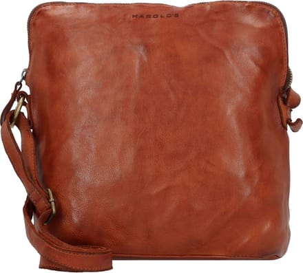 HAROLD'S Leren Schoudertas Submarine Postbag Upend Cognac Bruine