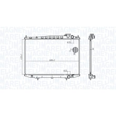 Radiator, motorkoeling MAGNETI MARELLI 350213174500