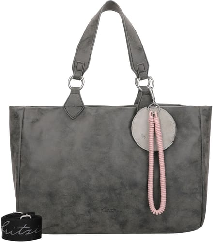 Fritzi aus Preußen Schoudertas Izzy Vintage Shoulder Bag Black Idol Donkergrijs