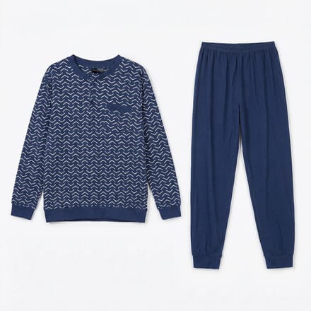 Pyjama - Herenpyjama - Katoen - Lange mouwen - Lange Broek - Medium