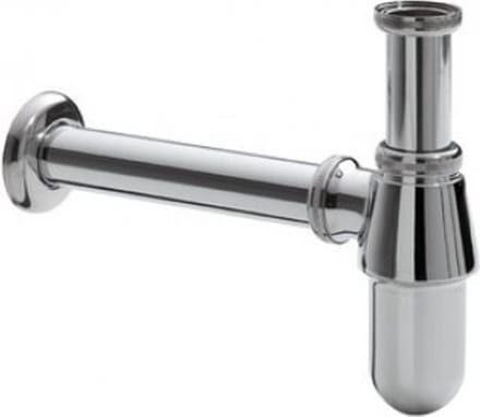 Adema Bekersifon chroom + muurbuis en rozet 5/4" x 32 mm
