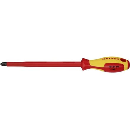 Knipex 98 24 04 VDE Kruiskop schroevendraaier PH 4 Koplengte: 200 mm DIN EN 60900