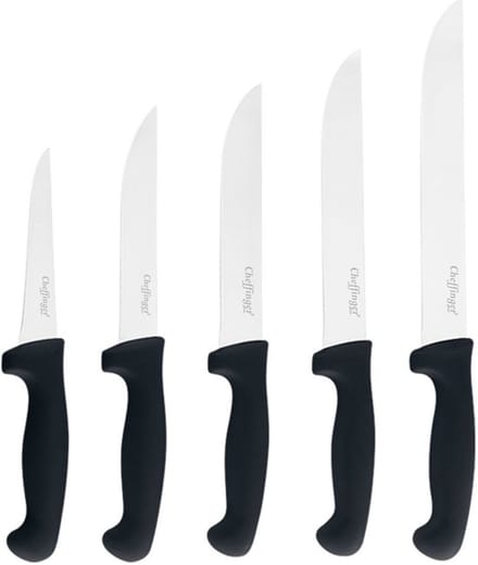 Babij Cooking Messenset – 5-Delig | BBQ & Grill Vleesmessen | Roestvrij & Scherp