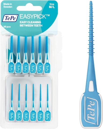 Tandenstokers - Interdentale Reiniging - Efficiënte Reiniging - Comfortabele Grip - Maat M-L - Blauw