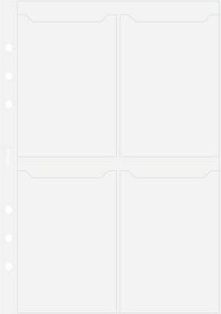 Filofax - vulling A5 - business card houder - transparant