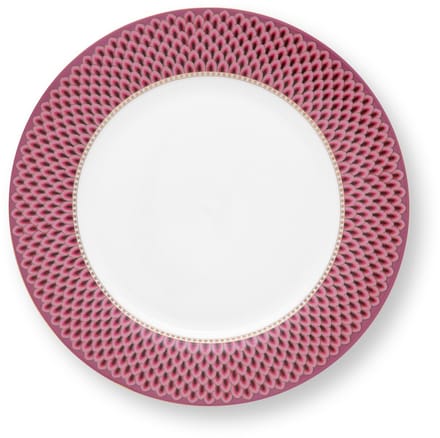 Plate Flower Festival Scallop Dark Pink 26.5cm