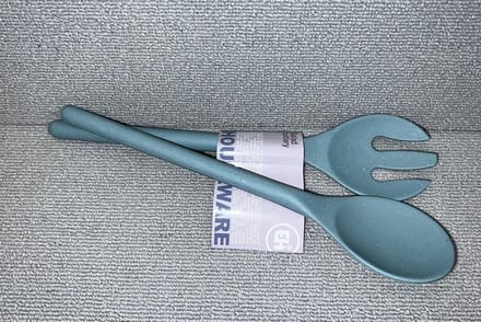 Excellent Houseware - Salade Bestek - Slabestek - Sla Bestek - Melamine - Blauw/Turquoise