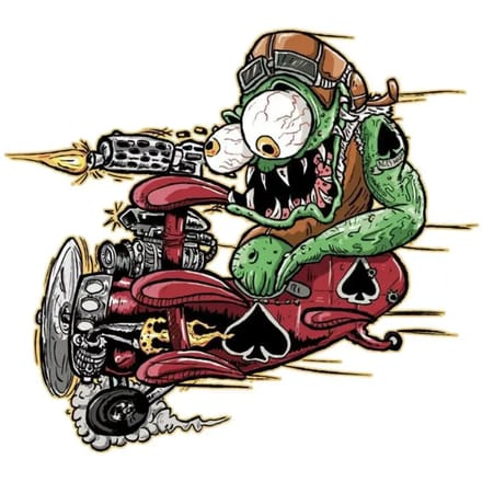 Motorfiets stickers Lethal Threat Red Baron Monster
