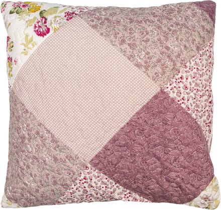 Clayre & Eef Kussenhoes 50x50 cm Paars Polyester Bloemen
