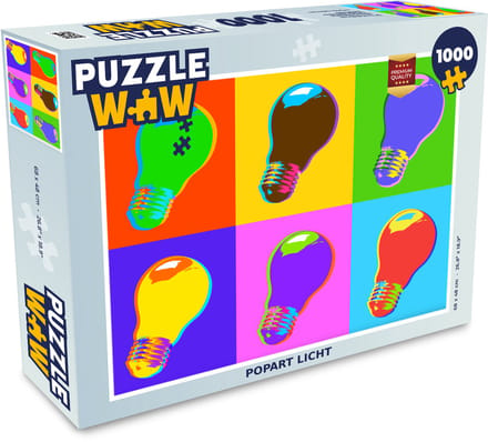 Puzzel Popart licht - Legpuzzel - Puzzel 1000 stukjes volwassenen