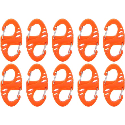 10pcs S Shaped 8 Shaped Snap Keychain Hook Clip Outdoor Molle Backpack Quick Release BuckleOrange orange