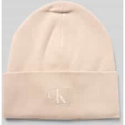 Beanie van viscosemix met logostitching