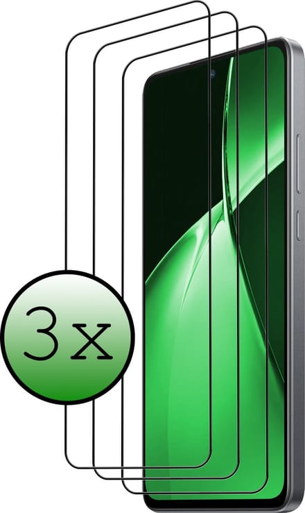 Screenprotector - 3 Stuks Geschikt voor OnePlus Nord CE 4 Lite - Full Cover - Beschermglas - Gehard Glas - Tempered Glass - Screen Protector