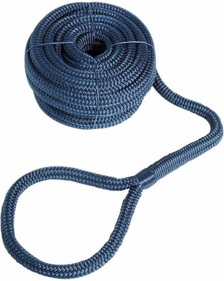 Dubbel gevlochten landvast 10 mm met oog 30 cm