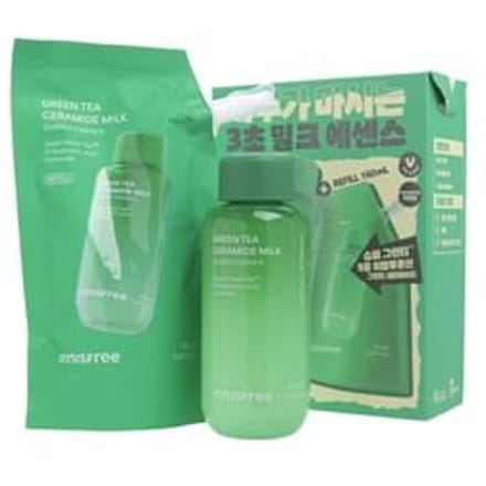 innisfree - Green Tea Ceramide Milk Barrier Essence Refill Set 2 pcs
