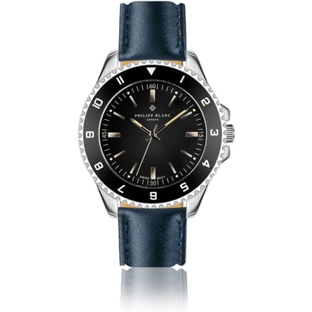 Lederen horloge Philipp Blanc Avenches