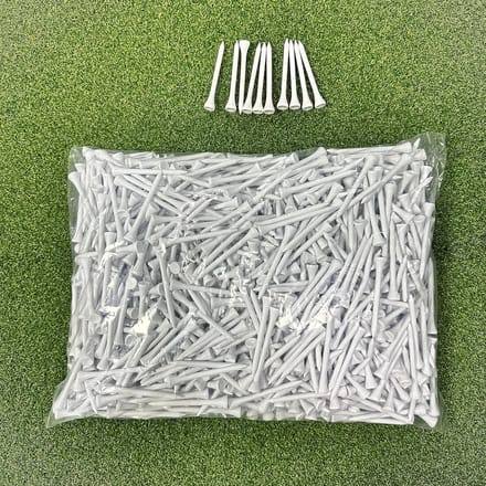 Houten Golf Tees 70mm Biologisch Afbreekbaar - Pak van 1000 Stuks