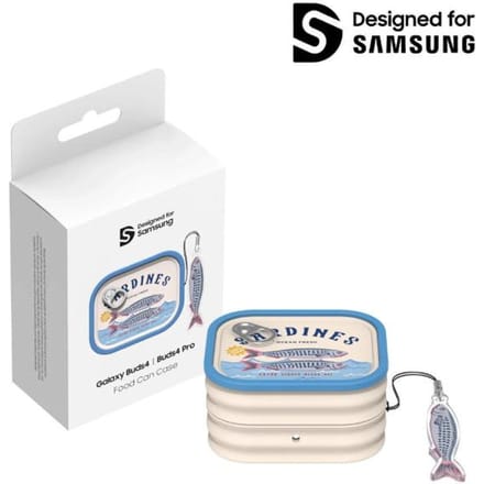 Originele Samsung Galaxy Buds4|Buds4 Pro Hoesje Blikjes Ontwerp Sardines gray