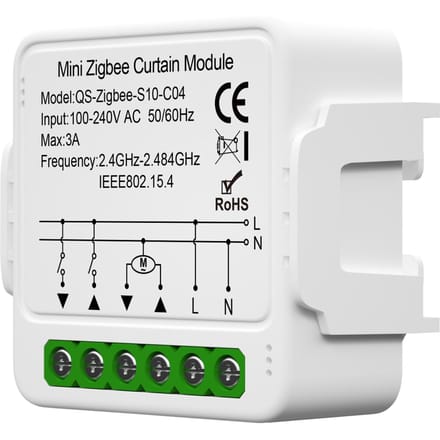 Tuya Zigbee Slimme Gordijnschakelaarmodule Home Intelligent Apparaat Gordijn Jaloezie Rolgordijnen ZIGBEE version white