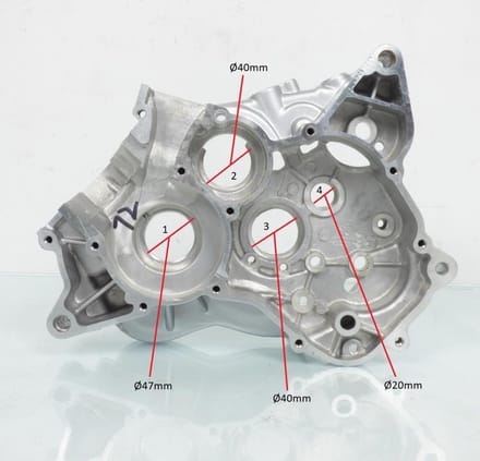 Carter moteur droit coté embrayage pour moto Generic 50 Trigger 3304738 Neuf