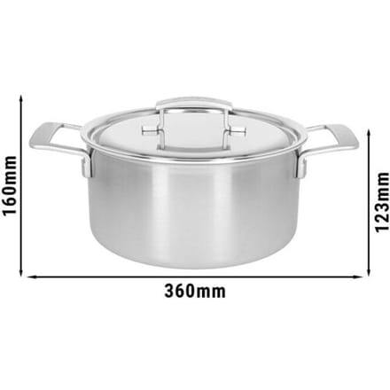 DEMEYERE INDUSTRY 5 - Kookpan met deksel - Ø 240mm - RVS
