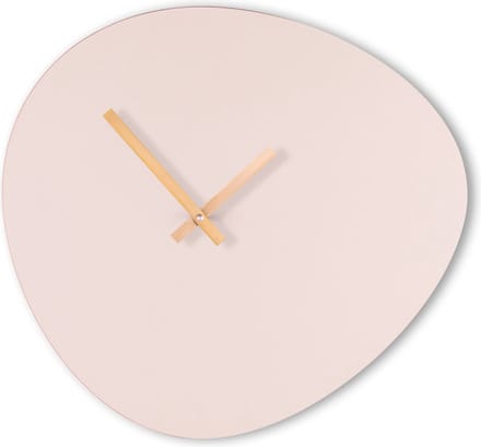 KLOQ - Wandklok 'Pebble' Zand Grijs & Gouden wijzers