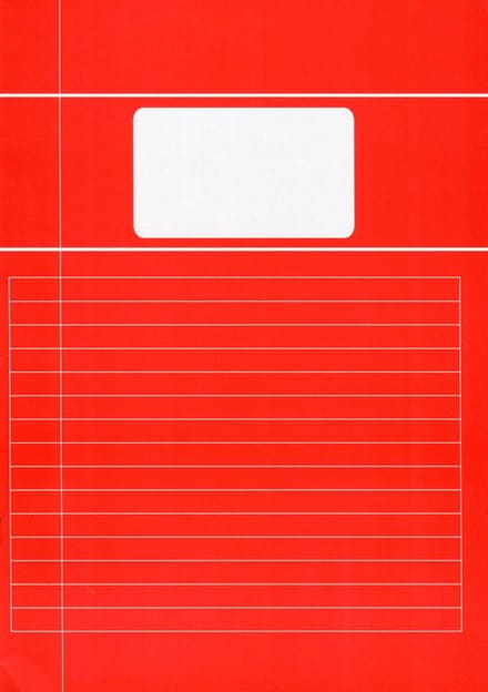 Benza - Basic Schriften Lijn A4 - Rood - 5 stuks