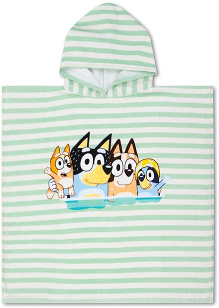 Swim Essentials - poncho - 65 x 65 cm - kind - Gestreept - 100% katoen - Blauw/Wit