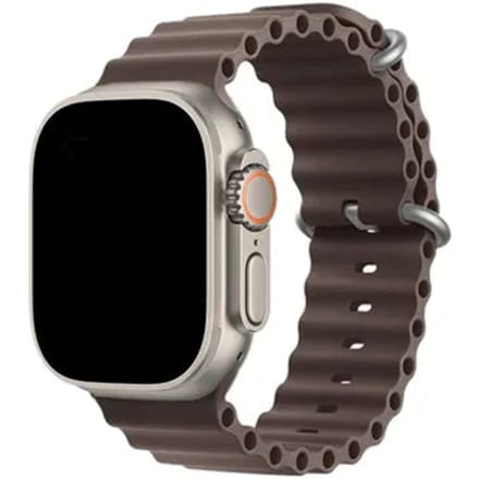 2+1 | Apple Watch Bandje Ocean - Siliconen - Kust Grijs