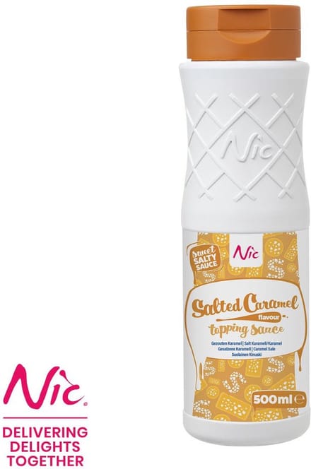 NIC Nederland Gezouten karamel topping, fles 500 ml