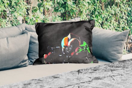 Buitenkussens - Rustiek - Fruit - Kaas - Tafel - Stilleven - 60x40 cm - Weerbestendig