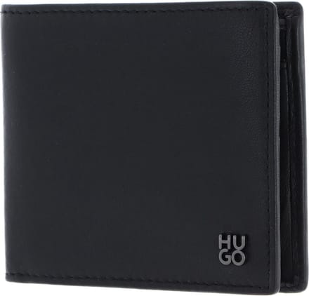 HUGO Leren Portemonnee Wallet Black Zwart