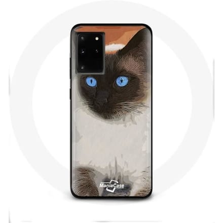 Case voor Samsung Galaxy S11 Plus Siamese Zwart-Wit Blauwe Ogen